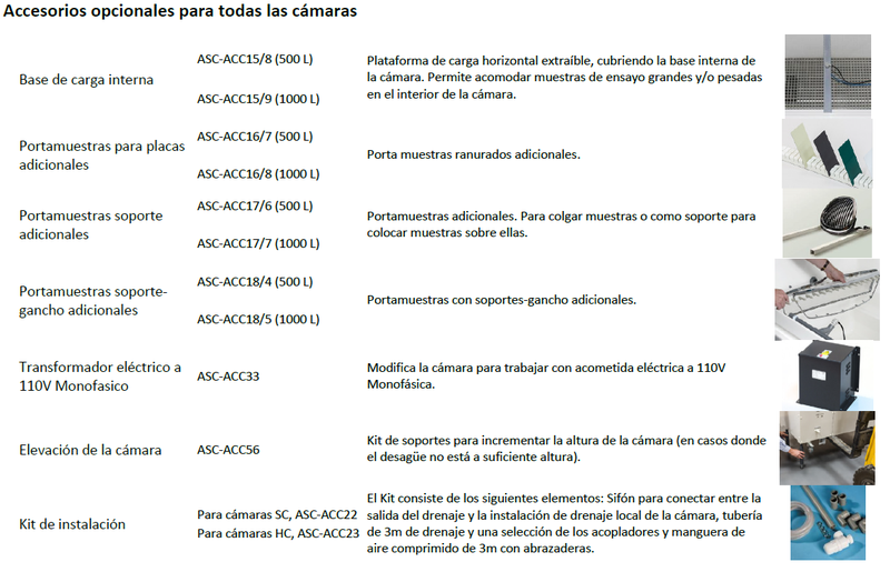 especificaciones técnicas cámara corrosión Neurtek