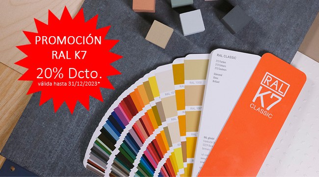 Carta de colores original RAL K7 con 20% Descuento hasta fin de año 2023