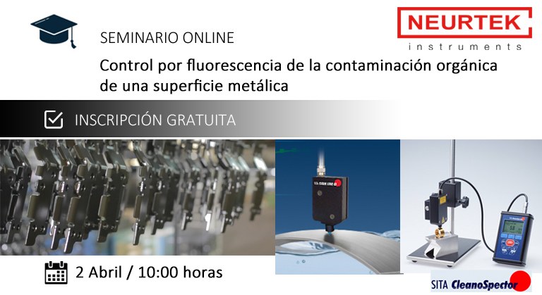 ¿Contaminación orgánica en Superficie Metálica? Control por Fluorescencia. Webinar Gratuito.