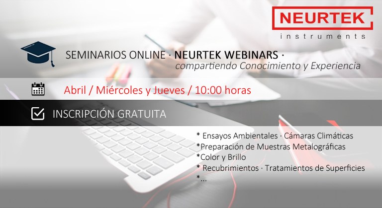 NEURTEK comparte Conocimiento y Experiencia. Webinars Gratuitos en Abril.