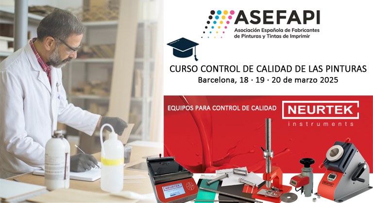 NEURTEK participará como ponente en el próximo curso de Control de Calidad de Pinturas organizado por ASEFAPI