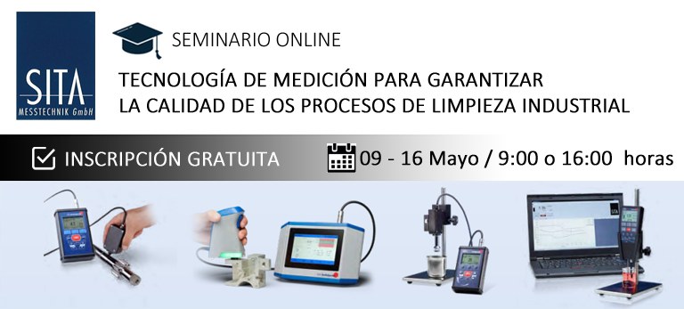 Seminario on-line: Tecnología de medición para garantizar la calidad de los procesos de limpieza industrial.