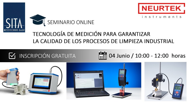 Seminario Online: "Tecnología de medición para garantizar la calidad de los procesos de limpieza industrial"