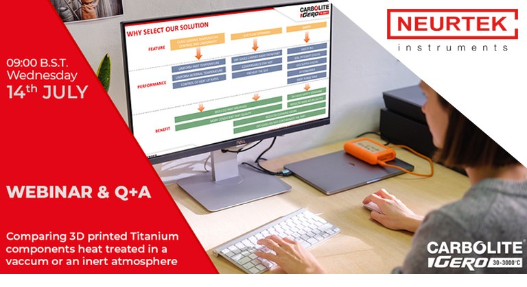 Webinar: Componente de Titanio impresos en 3D, tratados en vació vs atmósfera inerte.