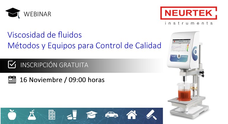 Webinar de Viscosidad de fluidos. Métodos y Equipos para Control de Calidad.