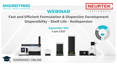 Webinar, desarrollo rápido y eficaz de formulaciones y dispersiones: Dispersabilidad, Vida útil, Redispersión