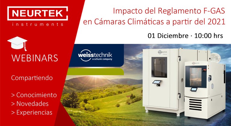 Webinar Gratuita. Impacto del Reglamento F-Gas en las cámaras climáticas a partir de 2021.