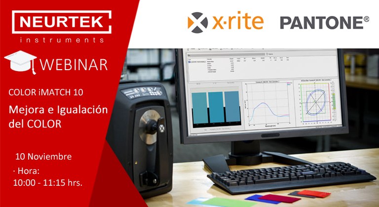 Webinar Gratuito: COLOR iMATCH 10. Mejora el rendimiento de igualación de Colores en todos los segmentos industriales.