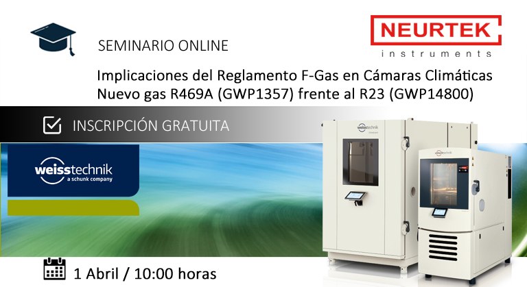 Webinar Gratuito. Reglamento F-Gas en Cámaras Climáticas. ¡Descubre el Nuevo gas R469A (GWP1357)!