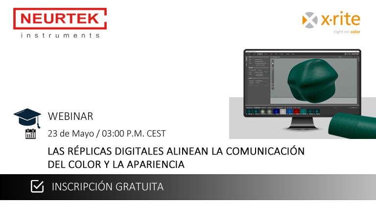 Webinar sobre ¿Cómo las réplicas digitales alinean la comunicación del Color y la Apariencia?