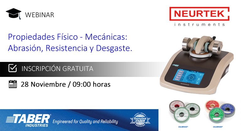 Webinar sobre Propiedades Físico - Mecánicas: Abrasión, Resistencia y Desgaste